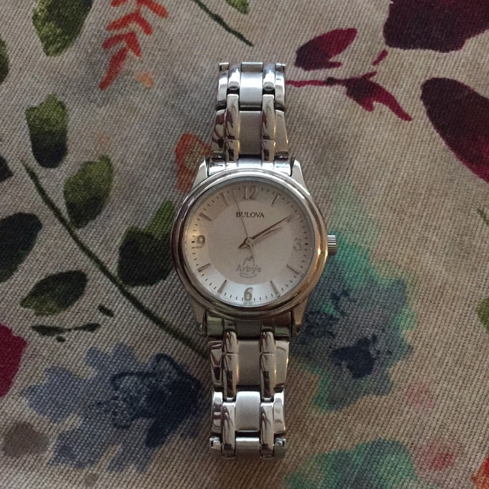 Bulova watch with the “arbys” logo in it